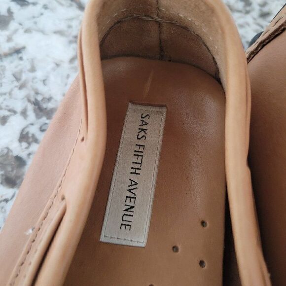 Saks Fifth Avenue Leather Loafers 9B - Picture 6 of 10